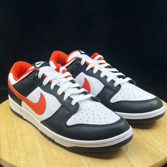 Nike By You Dunk Low White Orange Black FV9524-900 Men's Size 11.5 Shoes - Picture 4 of 10